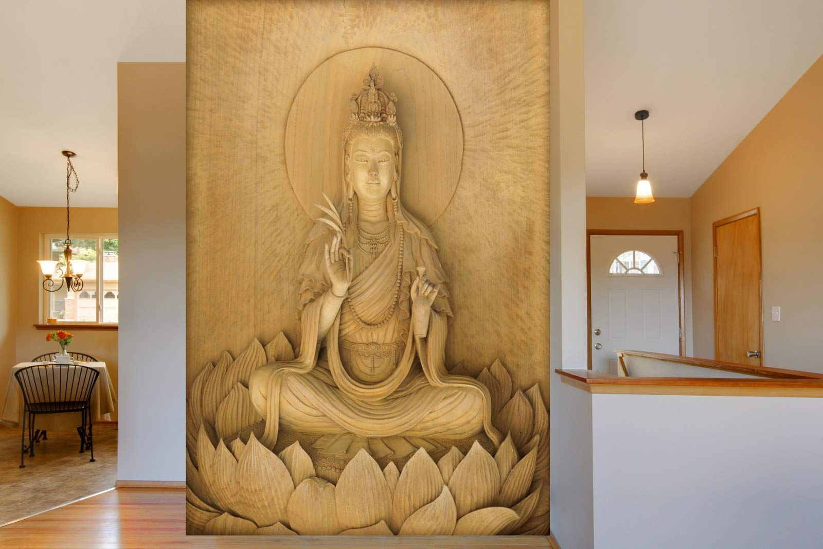 999STORE 3D Golden Meditating Lady Mural Wall Paper for Wall Decor (Non-Wooven_8X10 Feet_Yellow) (B07R5FNJYY) Amazon Price History, Amazon Price Tracker