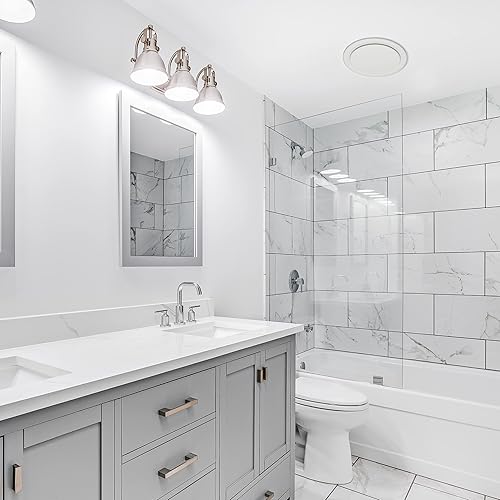 Miniatura 6 de Homewerks 7140-50-G3 Ventilador de baño para montaje en techo, ventilación de escape, ultra silencioso 1.0 Sones, 50 CFM, blanco