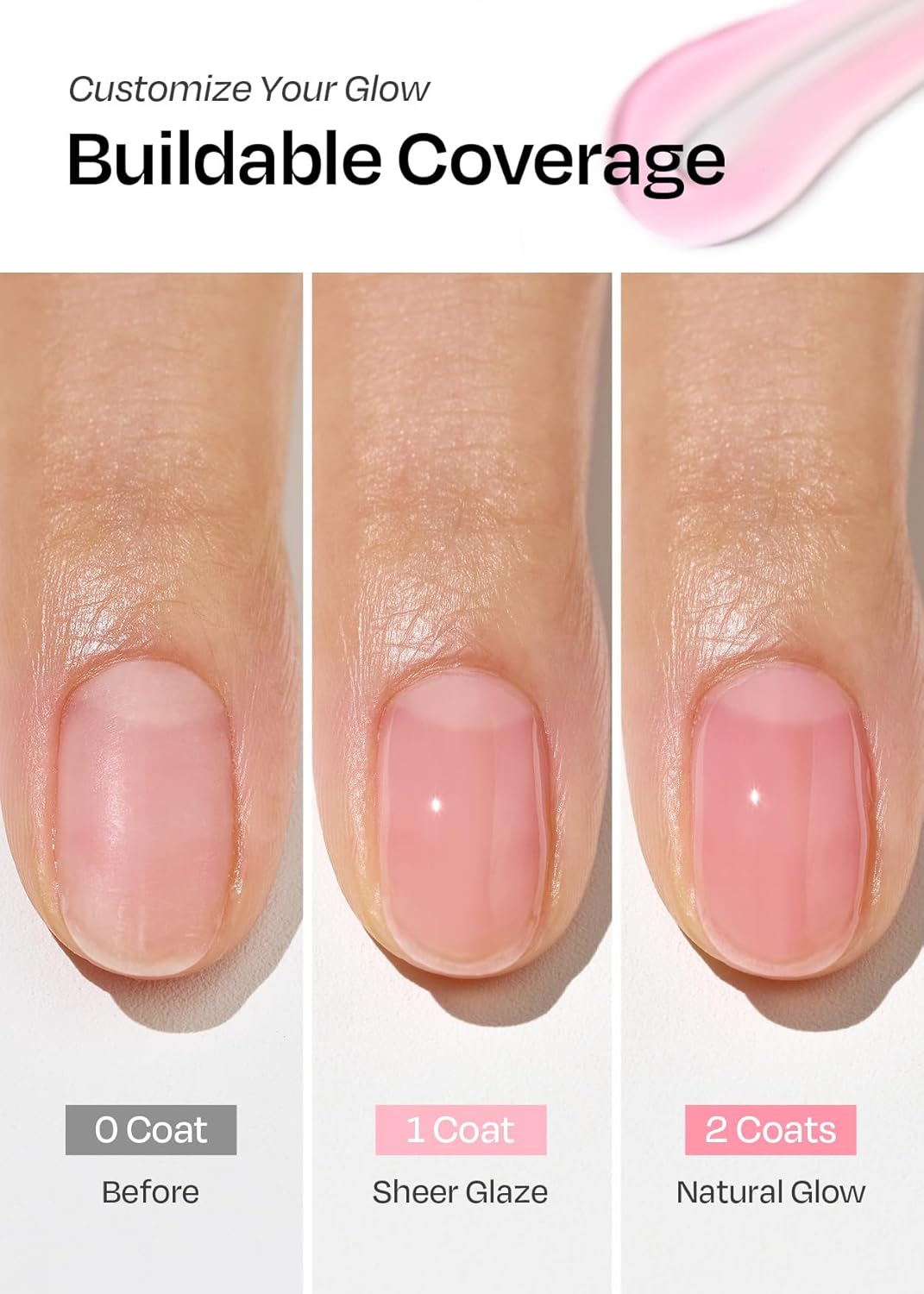 ohora Natural Glow Syrup Nail Strengthener Set (Peach & Cherry Blossom & Taro) - Professional Salon-Quality Nail Care