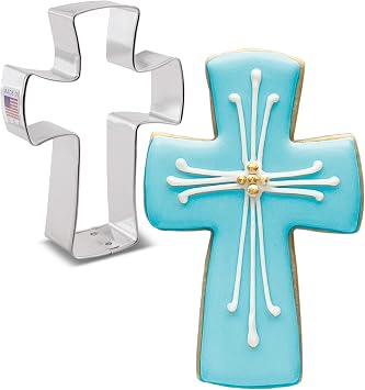 Ann Clark Cross Cookie Cutter, Large 4-1/2 Made in USA | Perfect Size and Shape, Americas Largest Cookie Cutter Maker, Food-Safe American Steel