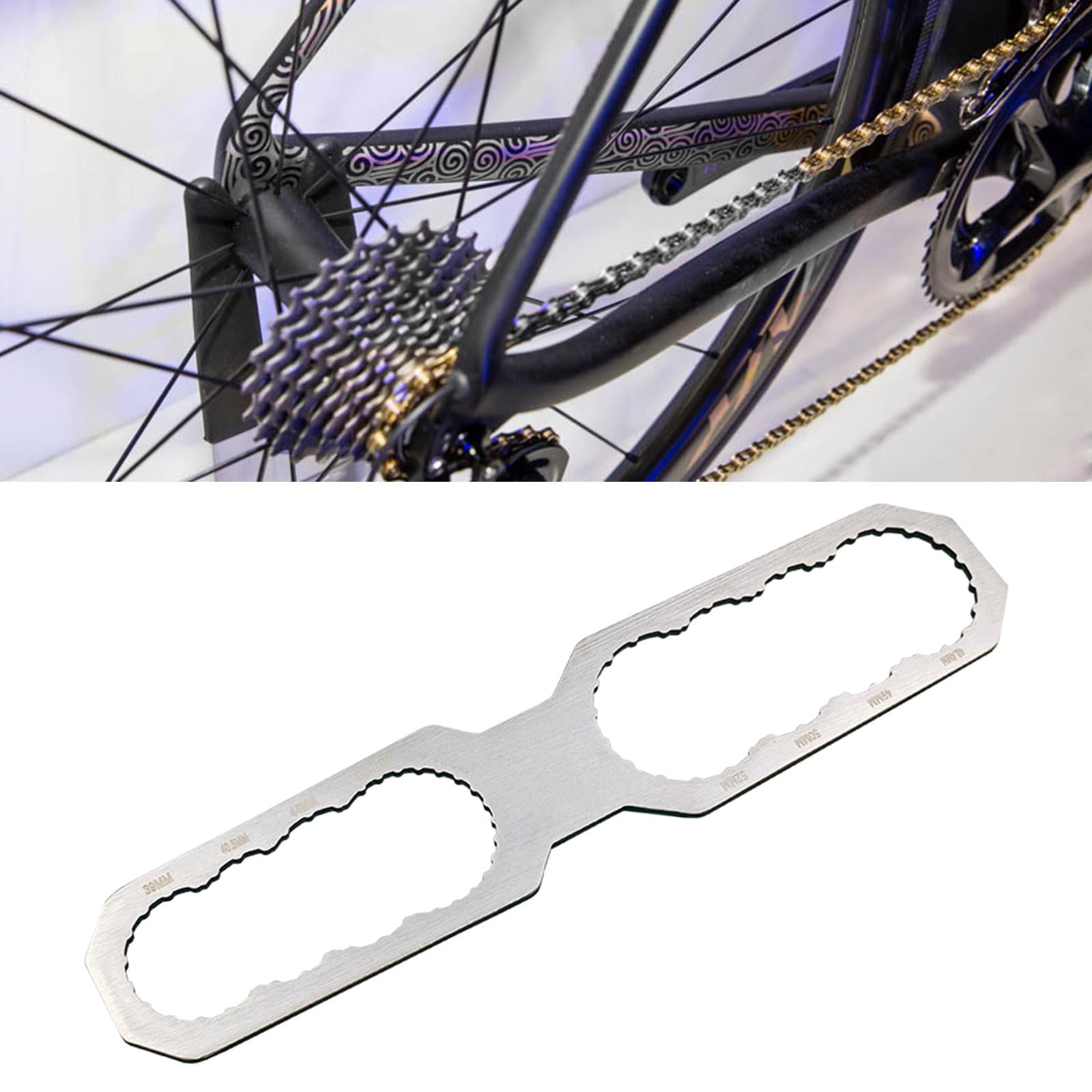 NOUJEN Kit di attrezzi per la riparazione della bicicletta, estrattore a manovella, rimozione del cuscinetto a pedale, chiave esagonale da 15 mm, chiave a pedale per bicicletta