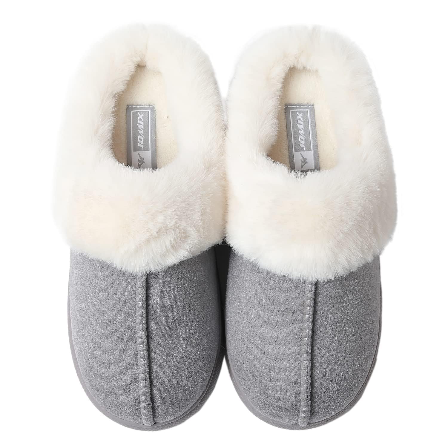JOMIX Pantofole Donna Invernali Comode Ciabatte Pelose Calde Morbide Scamosciata