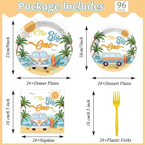 Miniatura 191 de 96 piezas de suministros de fiesta de cumpleaños florales de cumpleaños, platos de papel, servilletas, flores de oro rosa, decoraciones de fiesta