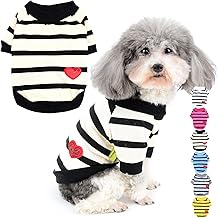 Zunea Shirts for Small Dogs Summer Basic T-Shirt Puppy Clothes Sequins with Love Heart Short Sleeve T-Shirt Soft Cotton Pet Clothes Yellow XL