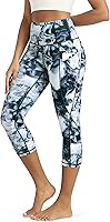 Vista 33 de ODODOS - Leggings capri de cintura alta para mujer con bolsillos, control de abdomen, no se transparentan, para entrenamiento atlético, running