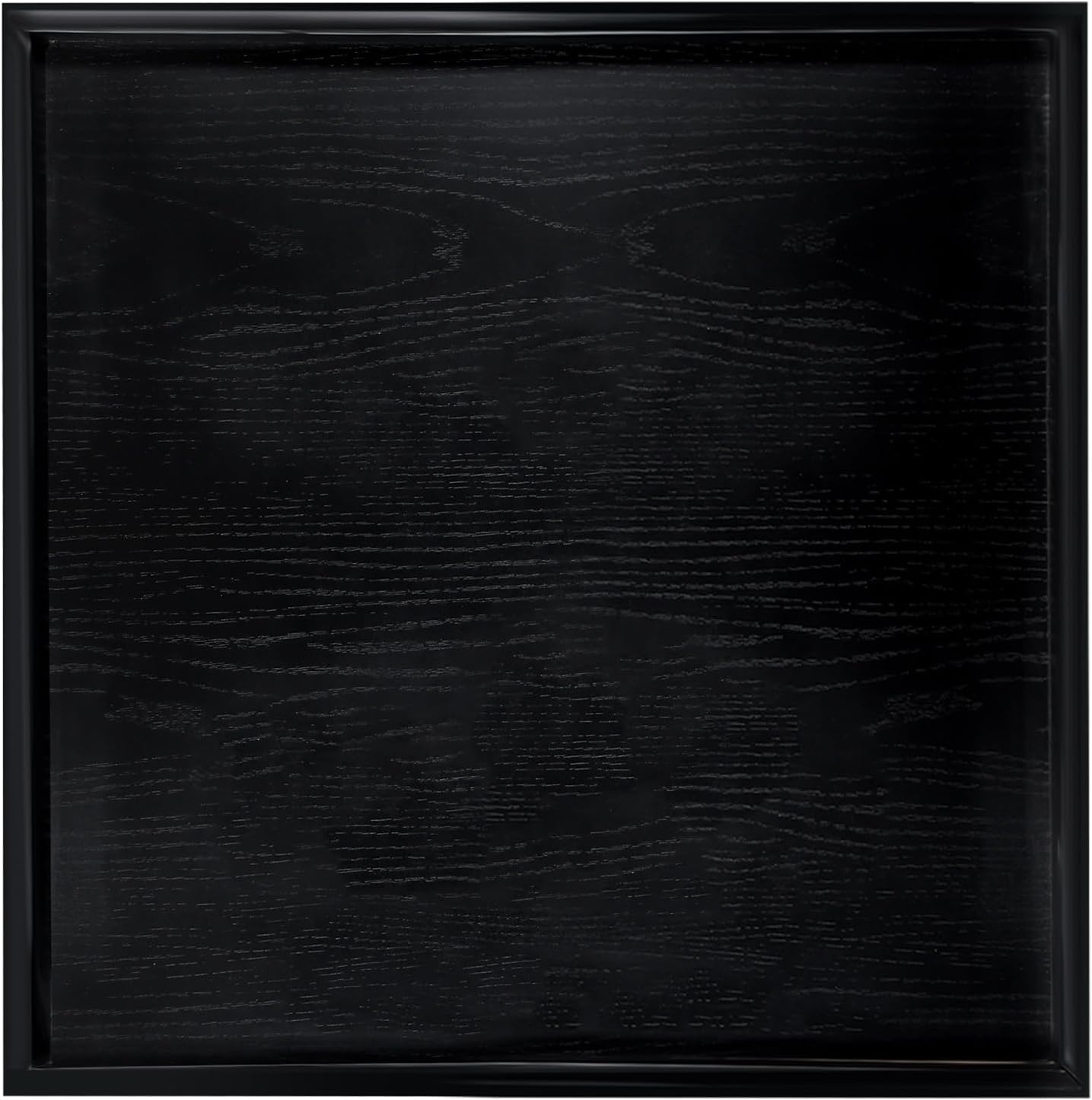 Mumufy 24 x 24'' Square Bamboo Large Serving Tray Platter Serving Tray with Handles Table Top Cheese Platter for Fruit Candy Coffee Dinner Kitchen Party Decorative Display(Black)