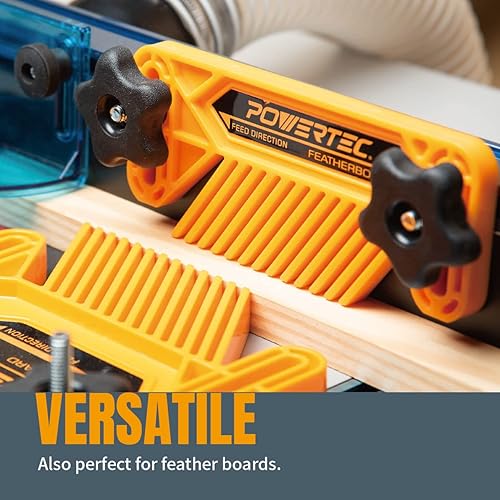 Miniatura 5 de POWERTEC 71070 Kit de perilla de pista en T con perilla de 5 estrellas, pernos roscados y arandelas 14-20, juego de 12 piezas, pernos de riel en T,