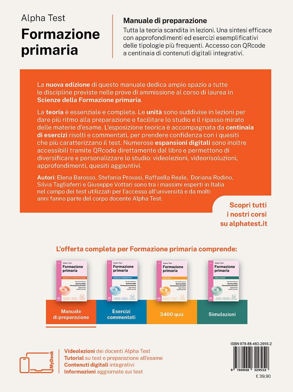 Alpha Test. Formazione primaria 2026-2027. Manuale di preparazione. Per il test di ammissione a Scienze della Formazione Primaria. Con piattaforma digitale