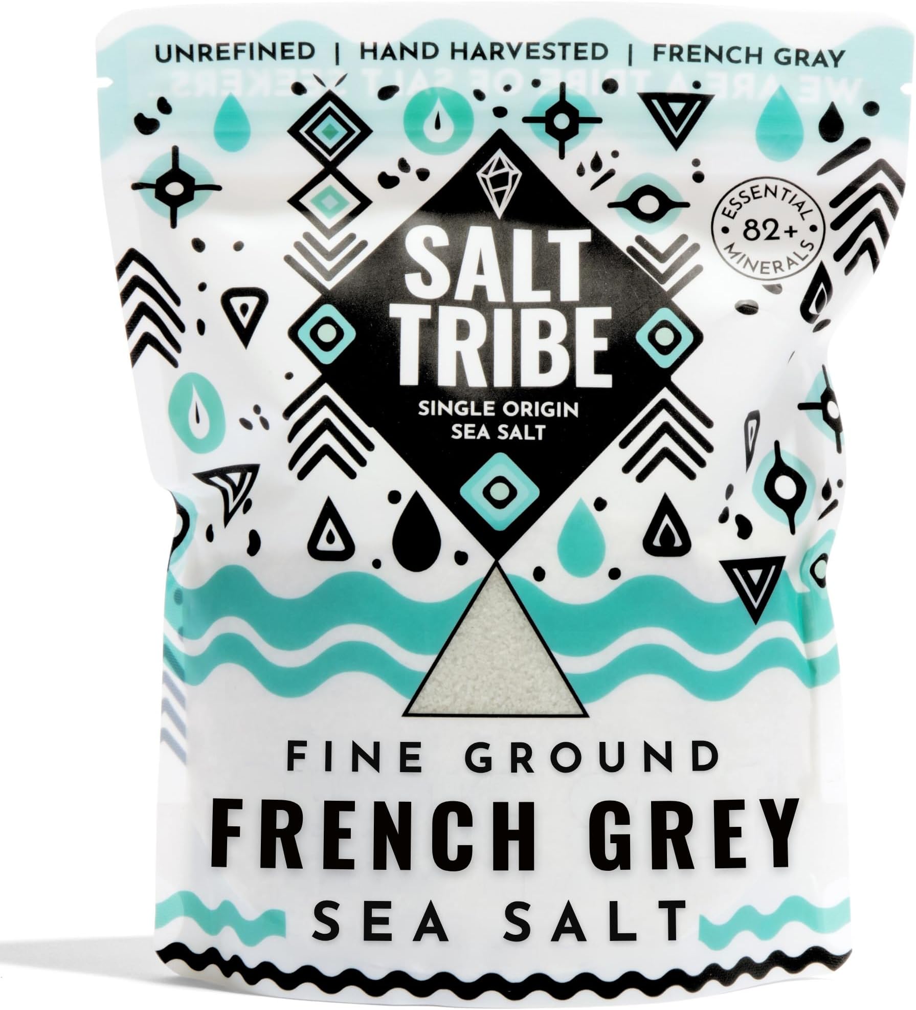 French Grey Sea Salt | Organic 82 Minerals | Fine Ground Sea Salt | Hand Harvested | Light French Gray | Unrefined | Sal Organica | Single Origin France | 425+ Servings (15 Ounce)