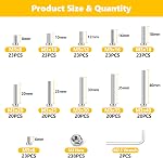 M3 Nuts and Bolts Set, 478 Pcs Hex Socket Head Cap Screws, 304 Stainless Steel Bolts and Nuts Assortment Kit for Repair and DIY, Machine Screws with Wrench