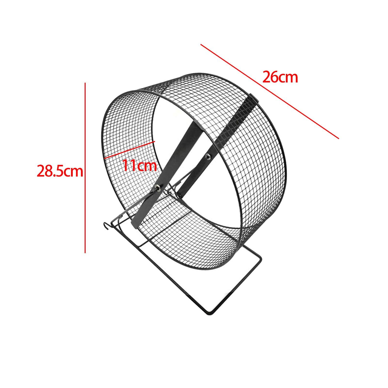 MagiDeal Roue d'exercice de Course de Hamster en Fer avec Support Roue de Jogging de Cochon d'Inde pour hérissons, Rats, écureuil Silencieux, 26x15x28.5cm