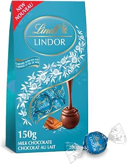 Lindt LINDOR Milk Caramel Sea Salt Chocolate Truffles, 150-Gram Bag