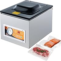 VEVOR Chamber Vacuum Sealer 260W, 10.2" Seal for Wet Foods, Meats, Marinades - Compact Home Kitchen Packer