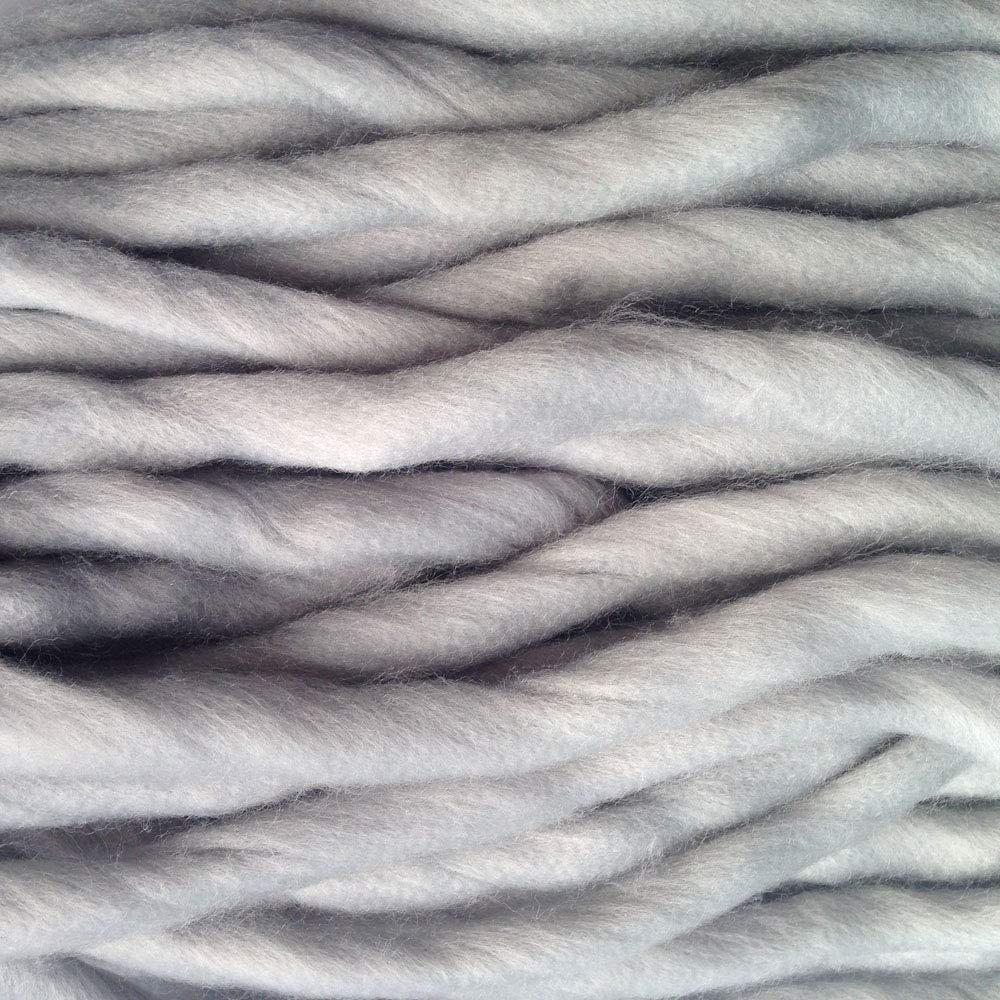Laine Arc-en-Ciel Super épaisse, Laine Douce, Fil à Filer pour Tricoter à la Main, Laine au Crochet (Couleur : Bleu Clair) (Noir)