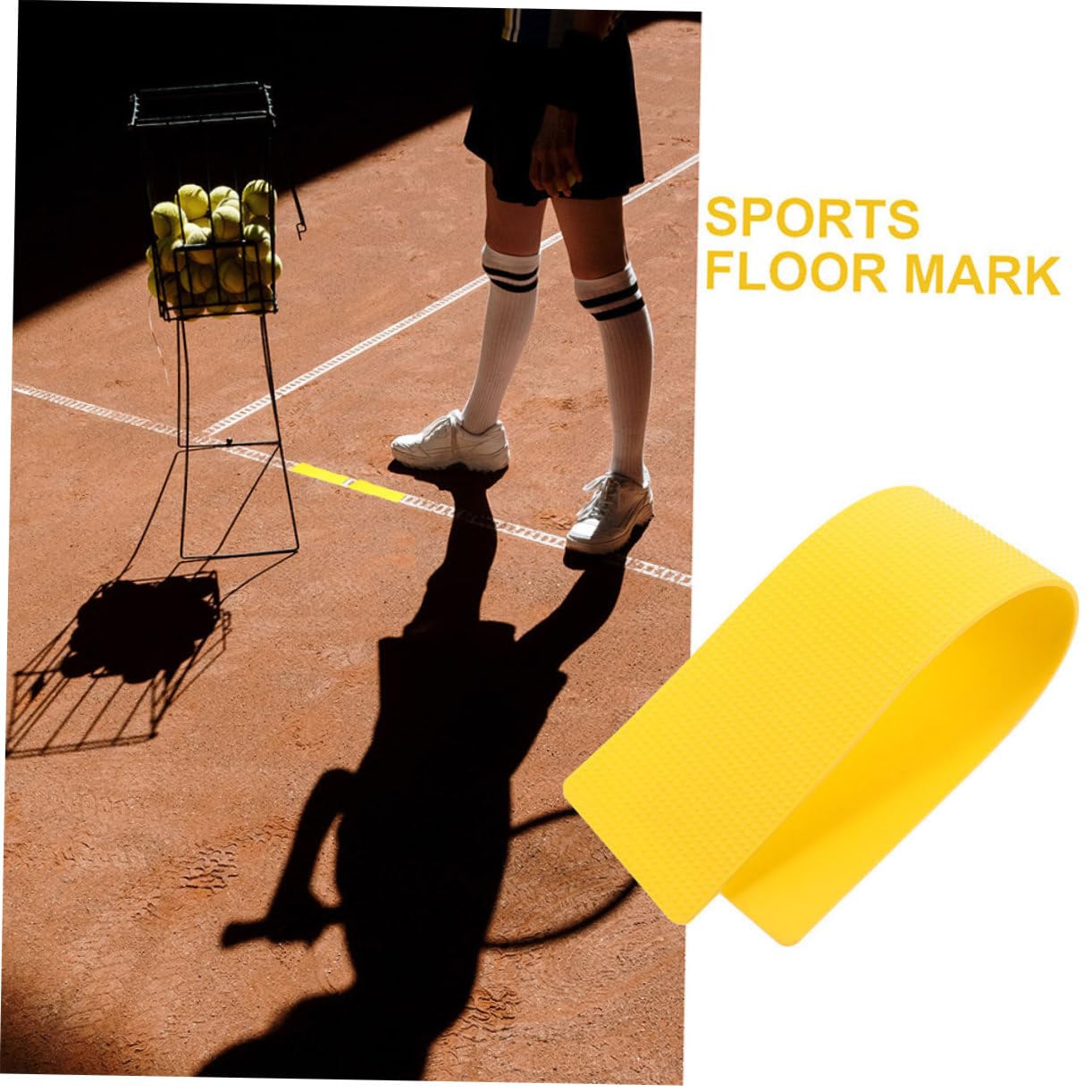 Lot De 6 Marqueurs D'entraînement Sportif - Rectangle Jaune PVC - Pour Football, Tennis, Basketball - Extérieur - 9