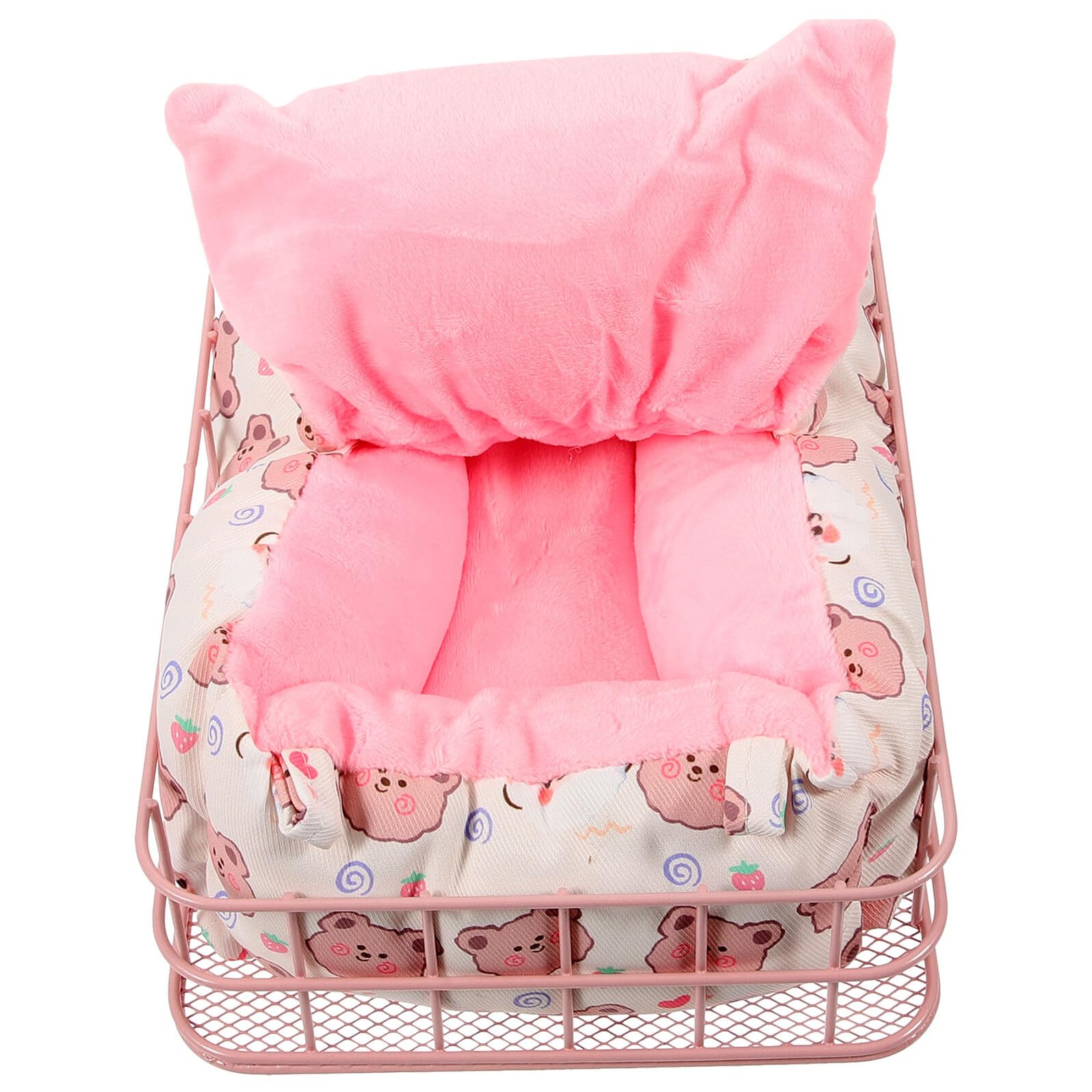 Metallplattform Bett für Hamster Ratten Chinchilla Frettchen aus Eisen mit Kuschelnest für Kleintiere
