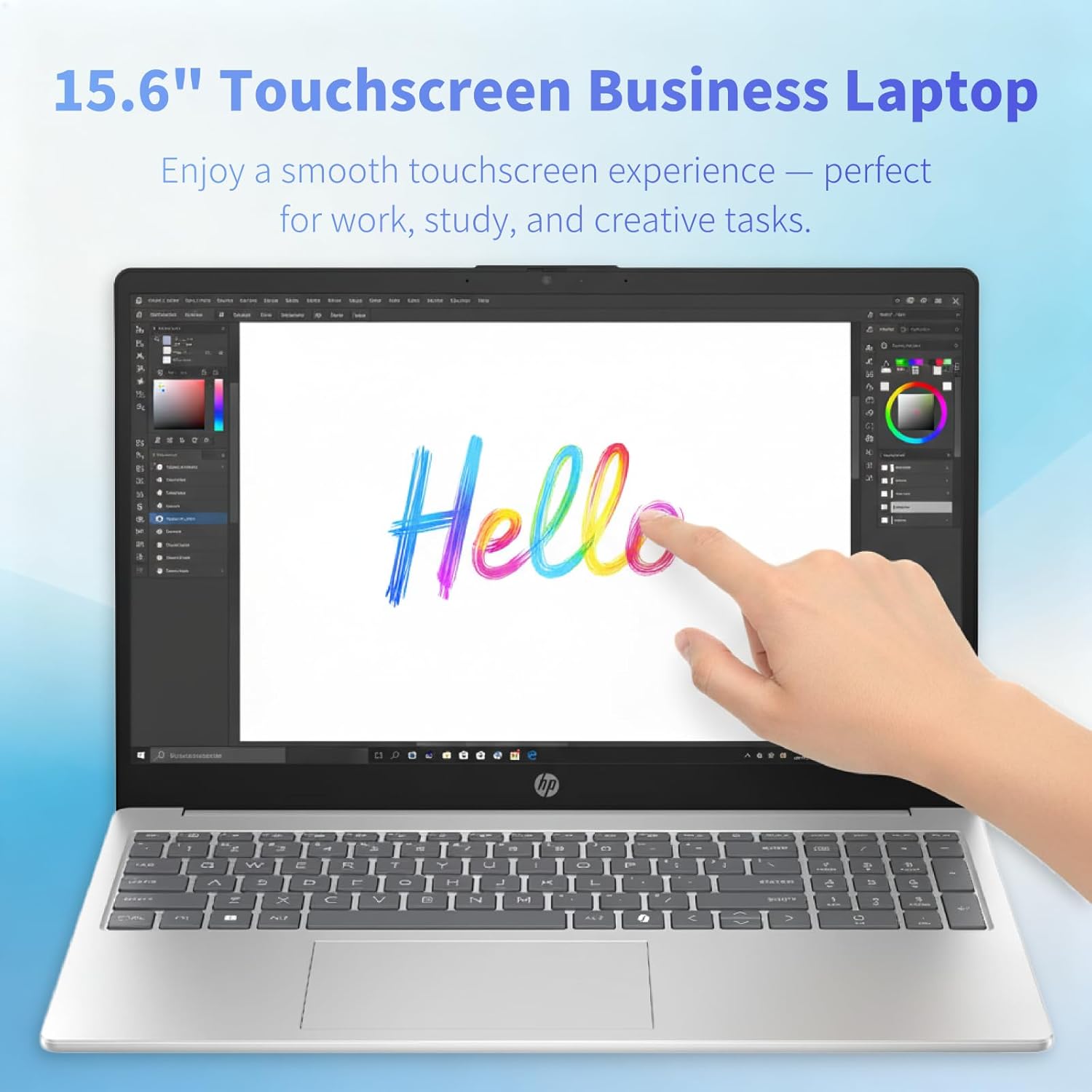 HP 2025 Touchscreen Laptop • Intel i3-1315U(Up to 4.5GHz) • 32GB RAM • 1 TB SSD • 15.6" 250 nits Anti-Glare Display • Copilot-AI Chat • Windows11 Pro Computer for Business & Students w/Accessories