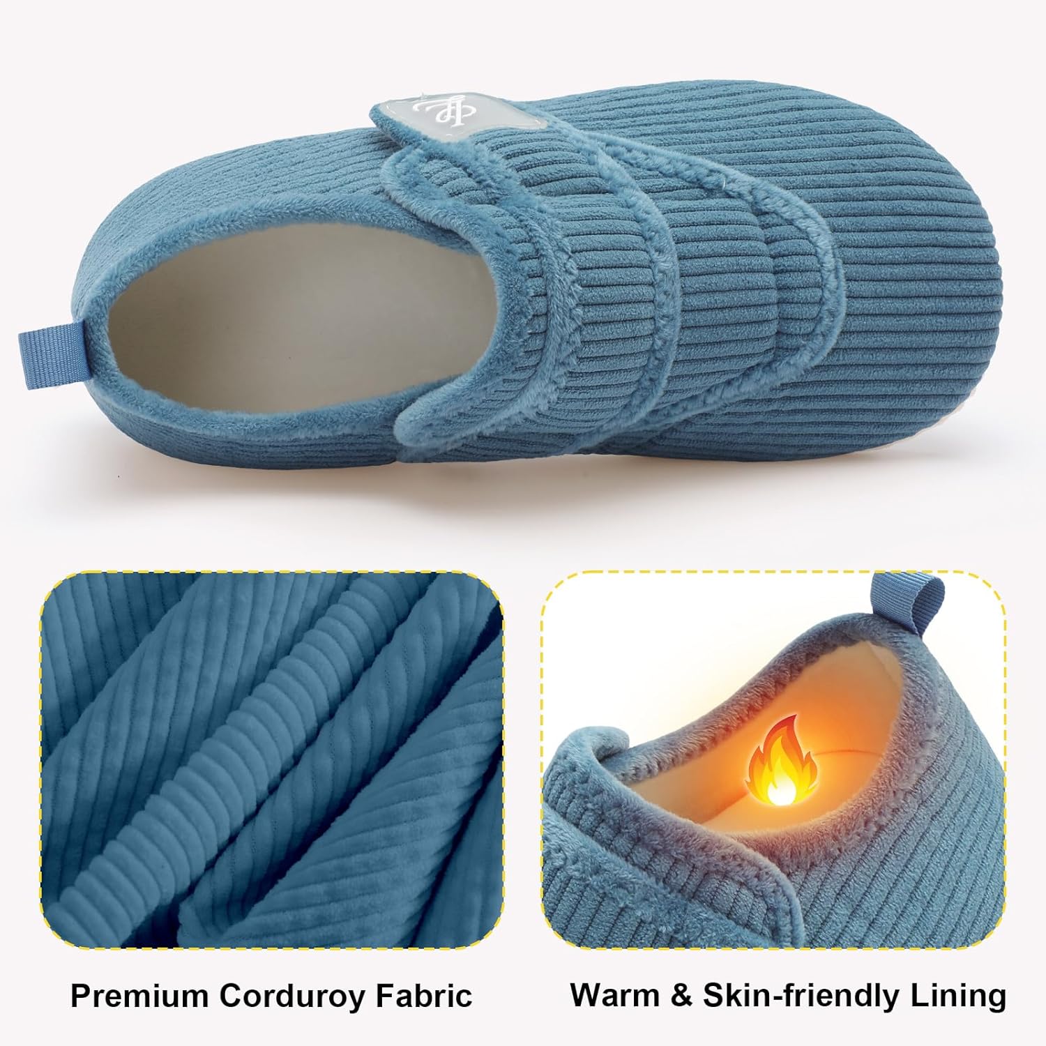 LeIsfIt Slippers for Women Men Soft House Slippers Wide Barefoot House Shoes Non-slip Slip on Slipper Shoes Comfy Adjustable for Home Bedroom Travel Yoga - Image 3