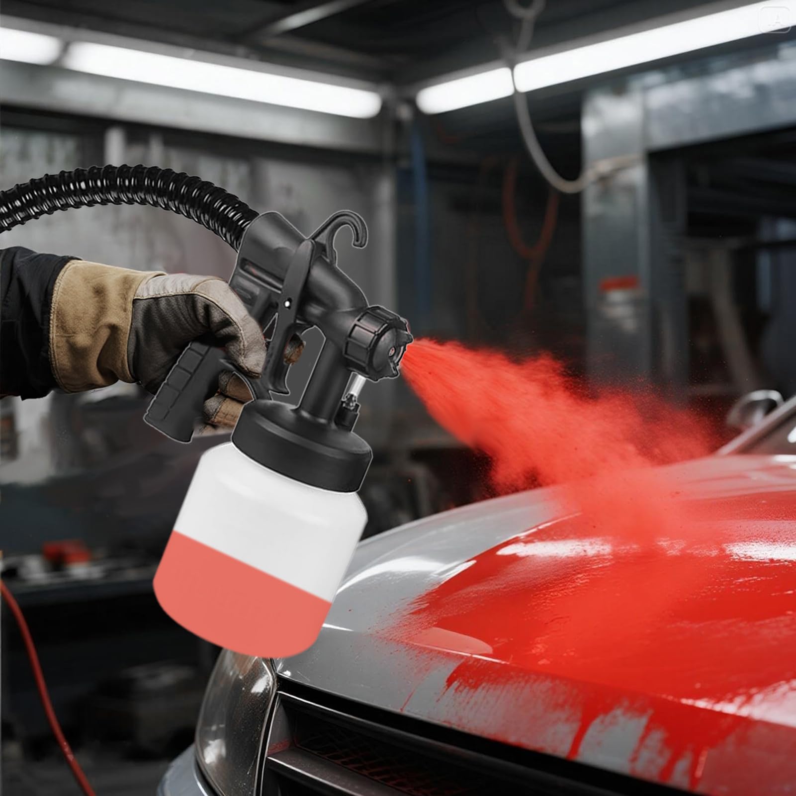 Pistola para Herramienta De Pintura Spray Eléctrica con Manguera De Aire | Herramientas De Aplicación Para Mejora Del Hogar Para Muebles Armarios Puertas Sillas De