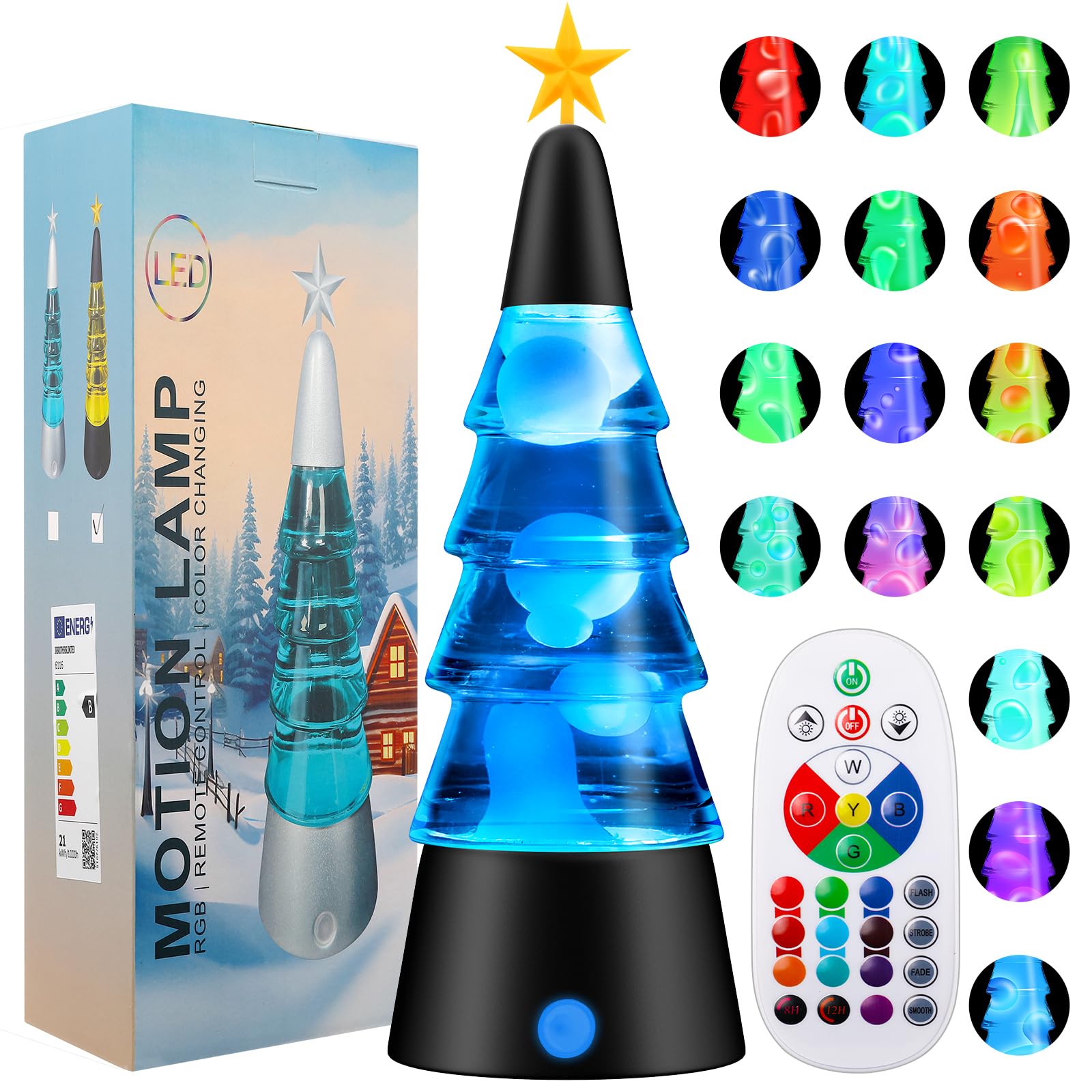 Photo 1 of ***FOR PARTS/ NON-FUNCTIONAL**  LampGreen Liquid Motion Lamps, Christmas Lamp with Remote, 15 Color Changing LED Night Light for Kids & Adults Christmas, Bedroom, Living Room Gift