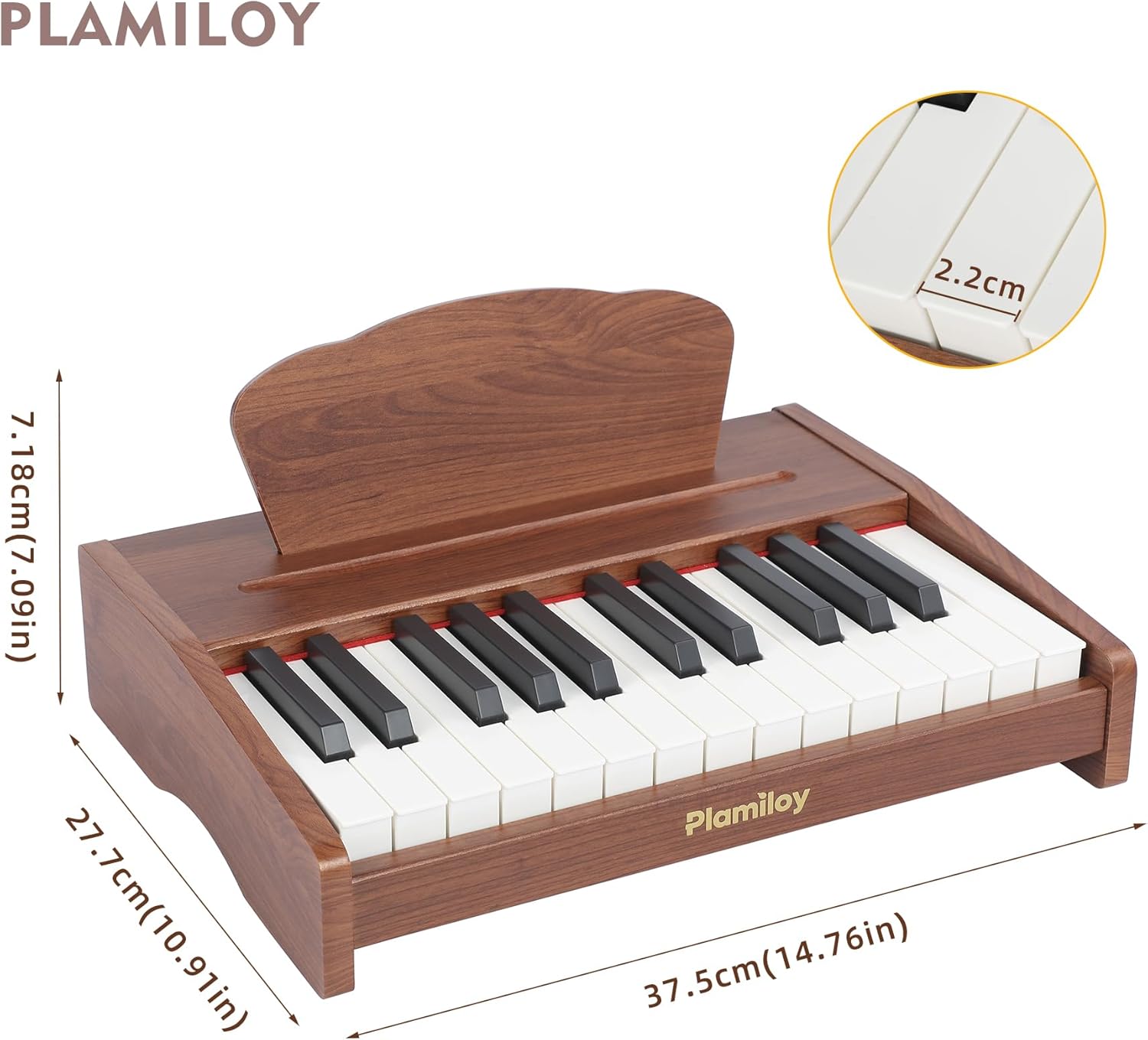 Kids Piano, Toddler 25-Keys (Desktop) Wooden Digital Keyboard Piano, First Instrument Toy for Baby Beginner 3 Ages+, Surprise Educational Early Learning Birthday Gift for Boys Girls