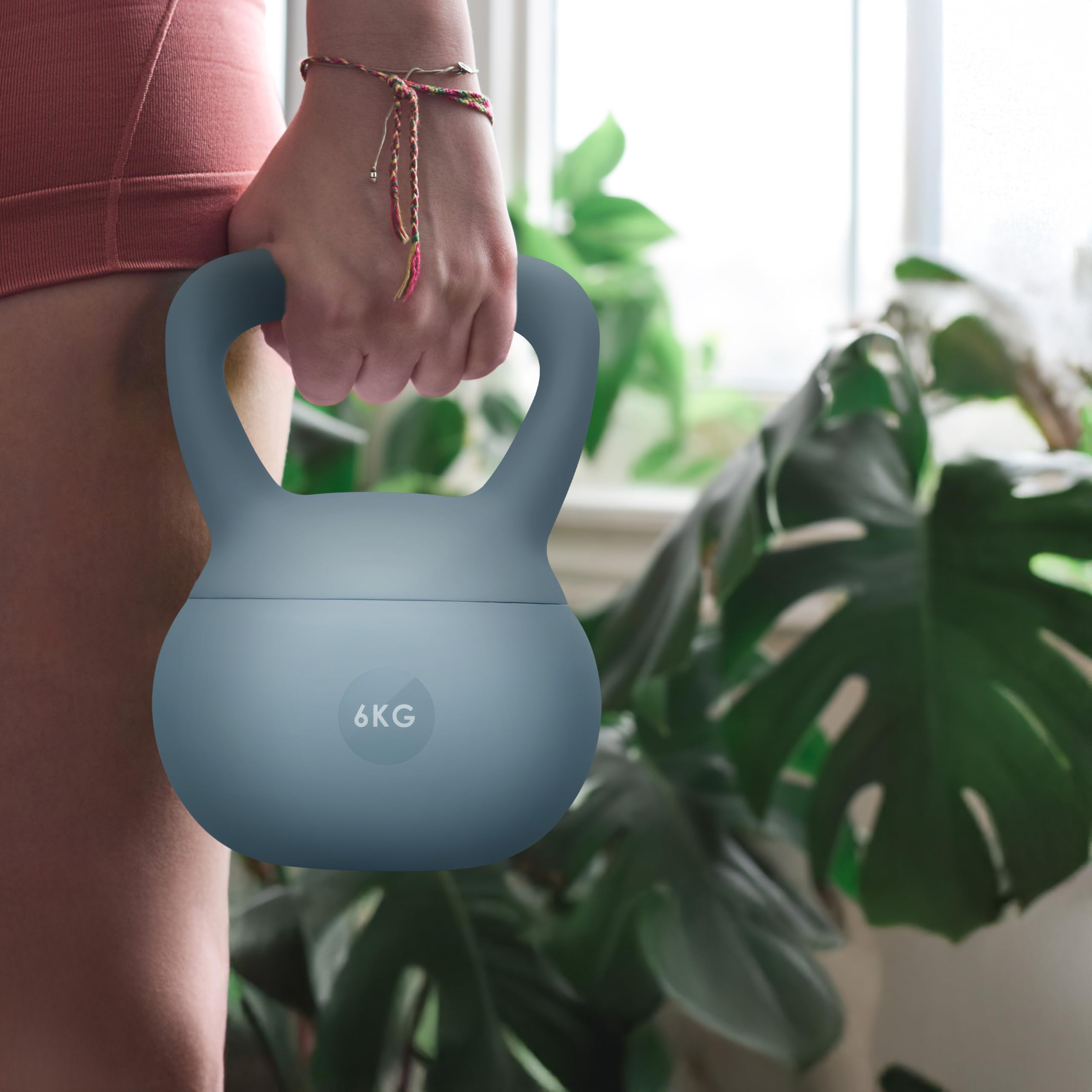 Gymtek Kettlebell 4-12 kg, Pilates Poids Musculation Femme, Soft Kettlebell Fitness pour Workout, Haltere Musculation avec poignée, Kettlebells Souple Ideal Fitness materiel pour Sport Maison