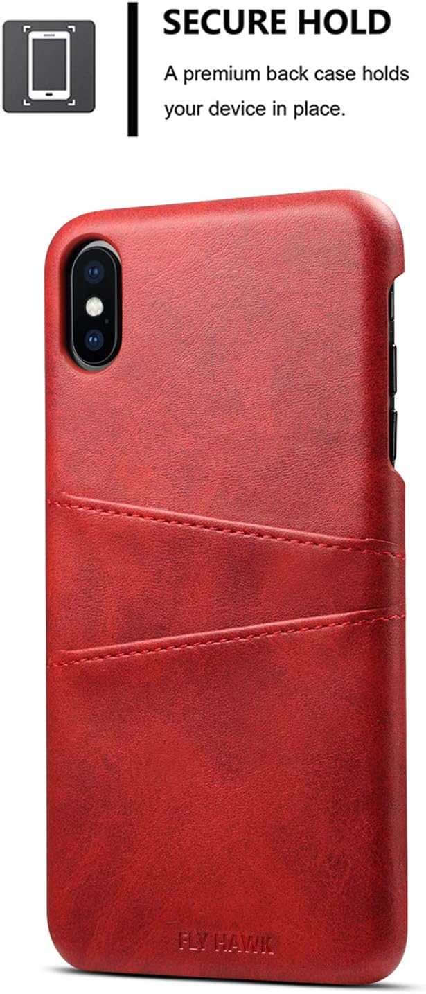 Wallet Case Compatible iPhone Xs / 10s, 5.8 inches Slim PU Leather Back Case Cover Credit Card Holder for Apple iPhone Xs/iPhone 10s (2018) Red