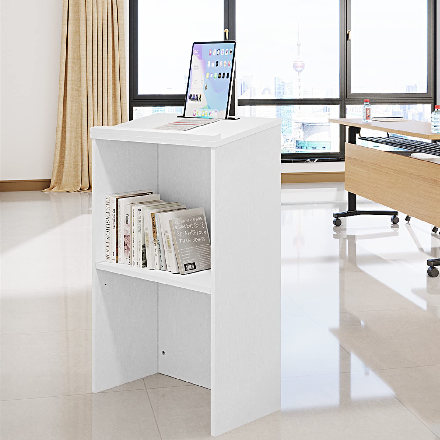 Buy Panana Podium with Casters, Pulpit Stand for Church, Wood Podium