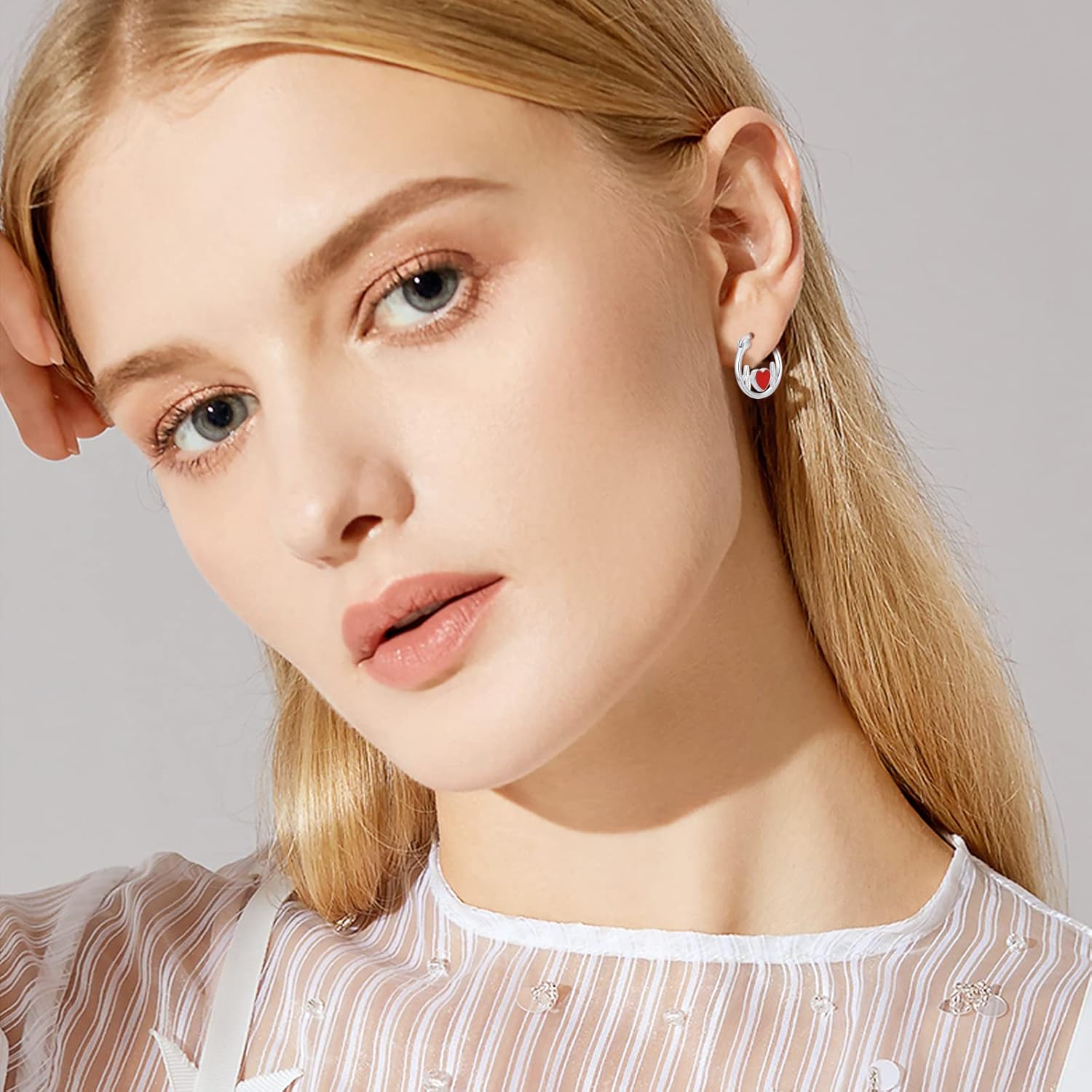 Nurse Earrings 925 Sterling Silver Heartbeat Heart Earrings EKG Huggie Hoop Earrings Nurse Jewelry Graduation Gift for Nurse Doctor Medical Student - Image 6