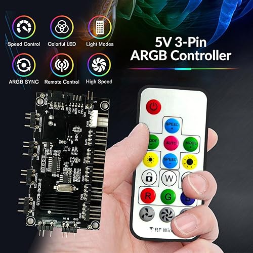 Miniatura 20 de Dracaena.io Enfriador de CPU AIO de 4.724 in - Ventilador silencioso PWM ARGB, bomba de rodamientos hidráulicos y radiador de aluminio