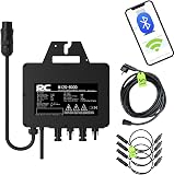 RC Micro Inverter 800W, 26-60V DC Input, Solar Inverter MPPT Microgrid Feed-in Converter with WiFi Monitoring for Mobile Phones, Black - 1