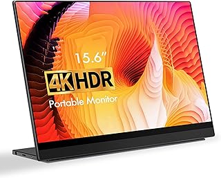 Portable Monitor USB-C Portable Monitor 15.6'' 1080P HDR FHD IPS Touchable Computer Display with Storage Bag for Xbox PS4 Switch Laptop PC Phone for Home, Office (Color : Touch Screen)