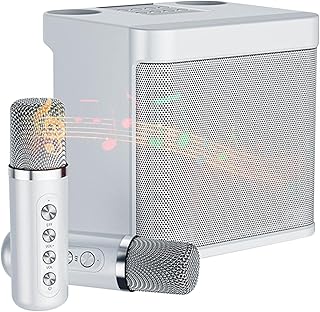 Blue tooth Karaoke Speaker With Mics, Portable Karaoke Machine Blue tooth Speaker, Wireless Microphones For Singing, Karaoke Machine Blue Tooth Speaker For Home Party,Picnic, Outdoor/Indoor