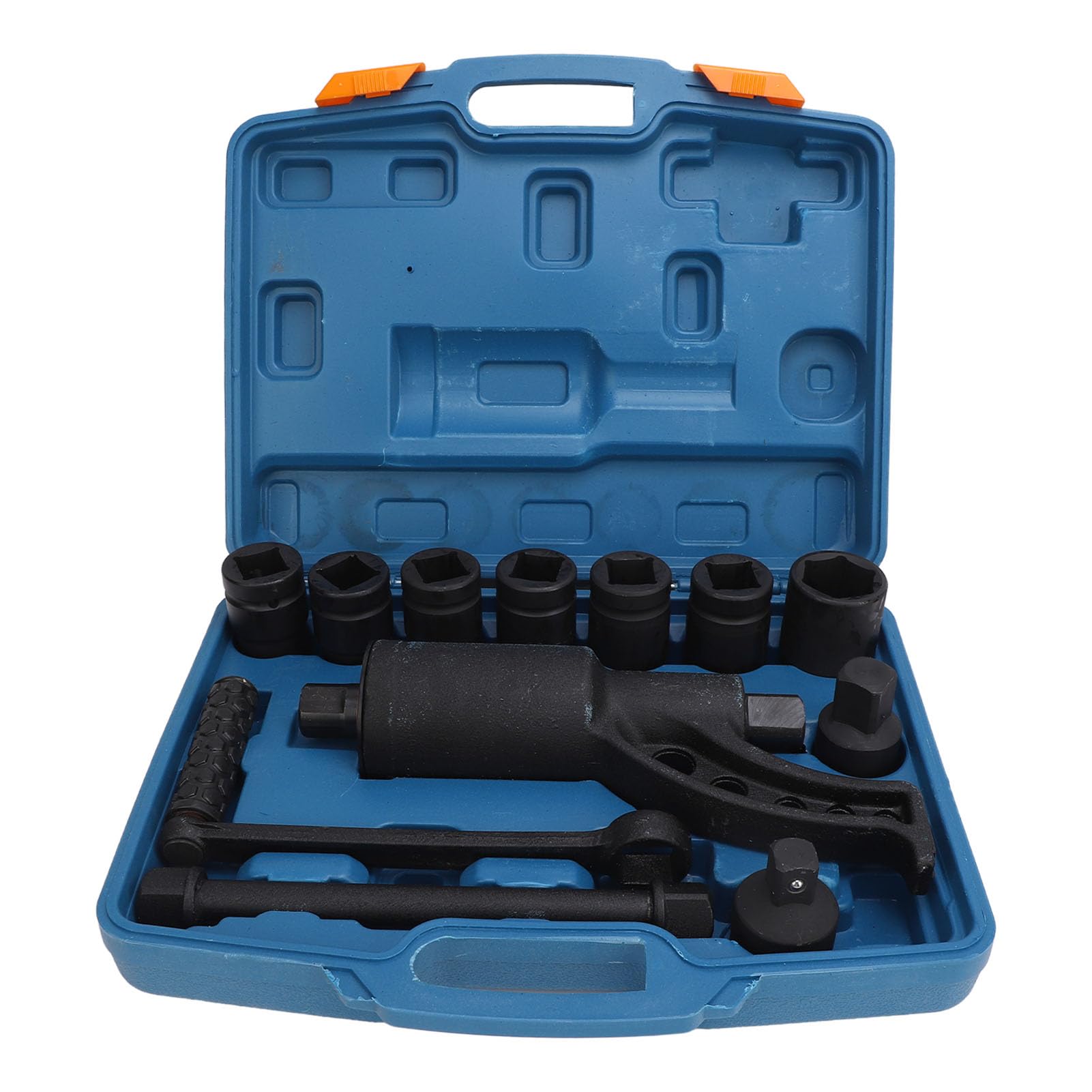 Yctze Ensemble de Clés Multiplicateur de Service avec 9 Douilles - Alloy Steel inch Lug Nut Remover pour Les Camions, Bus, VR - Conception de Sauvegarde de la Main-d'œuvre