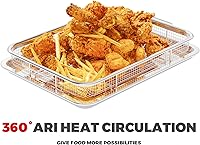 Vista 3 de Cesta para freidora de aire para horno, cesta para freidora de aire y bandeja de horno de acero inoxidable para hornear, freidora de aire, estante