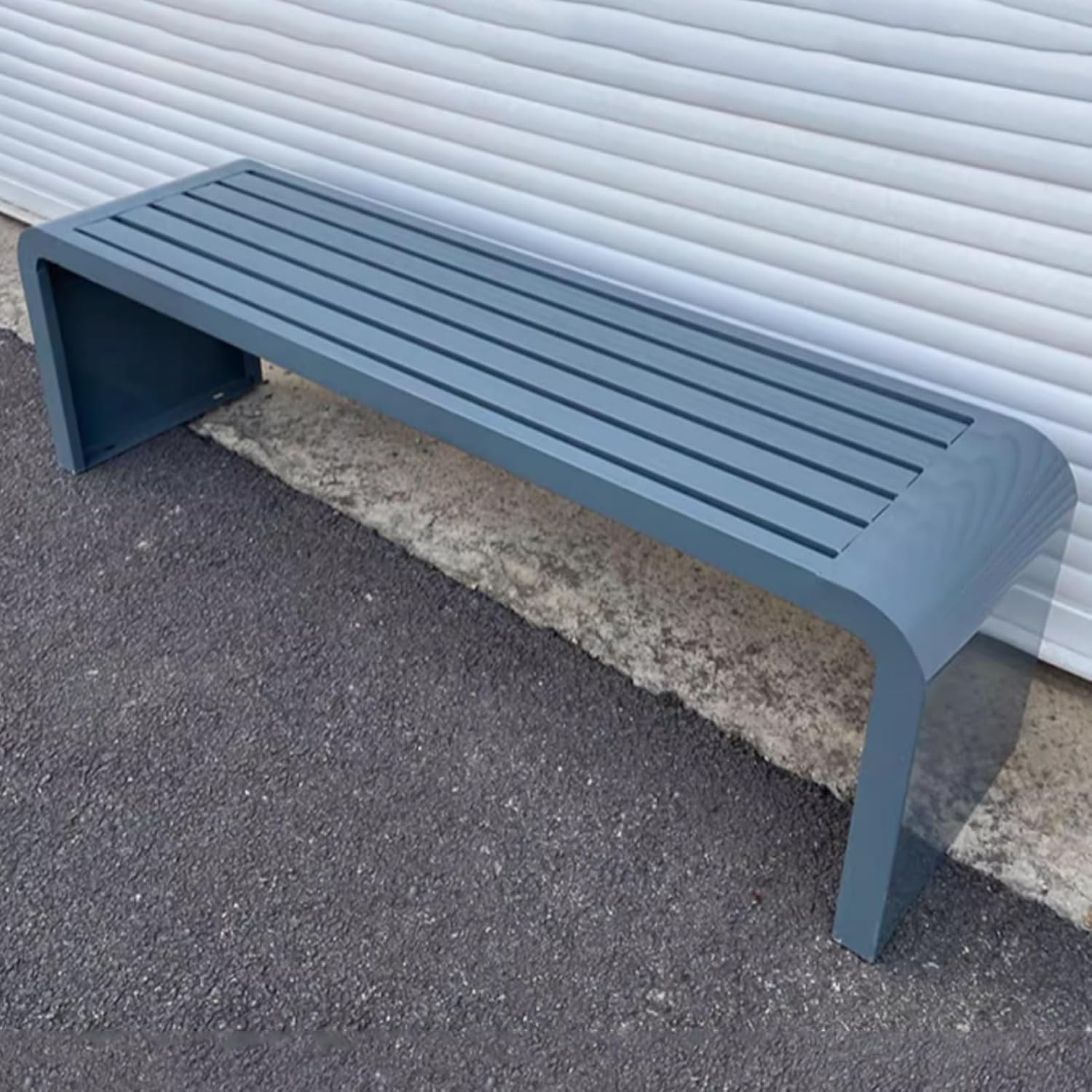 Outdoor Garden Bench, Cast Iron Metal Loveseat Chairs, Patio Backless Bench for Garden Backyard Poolside Balcony, Ideal for Outdoors & Indoors, Durable Build(Yellow,39.3x15.7x17.7in)
