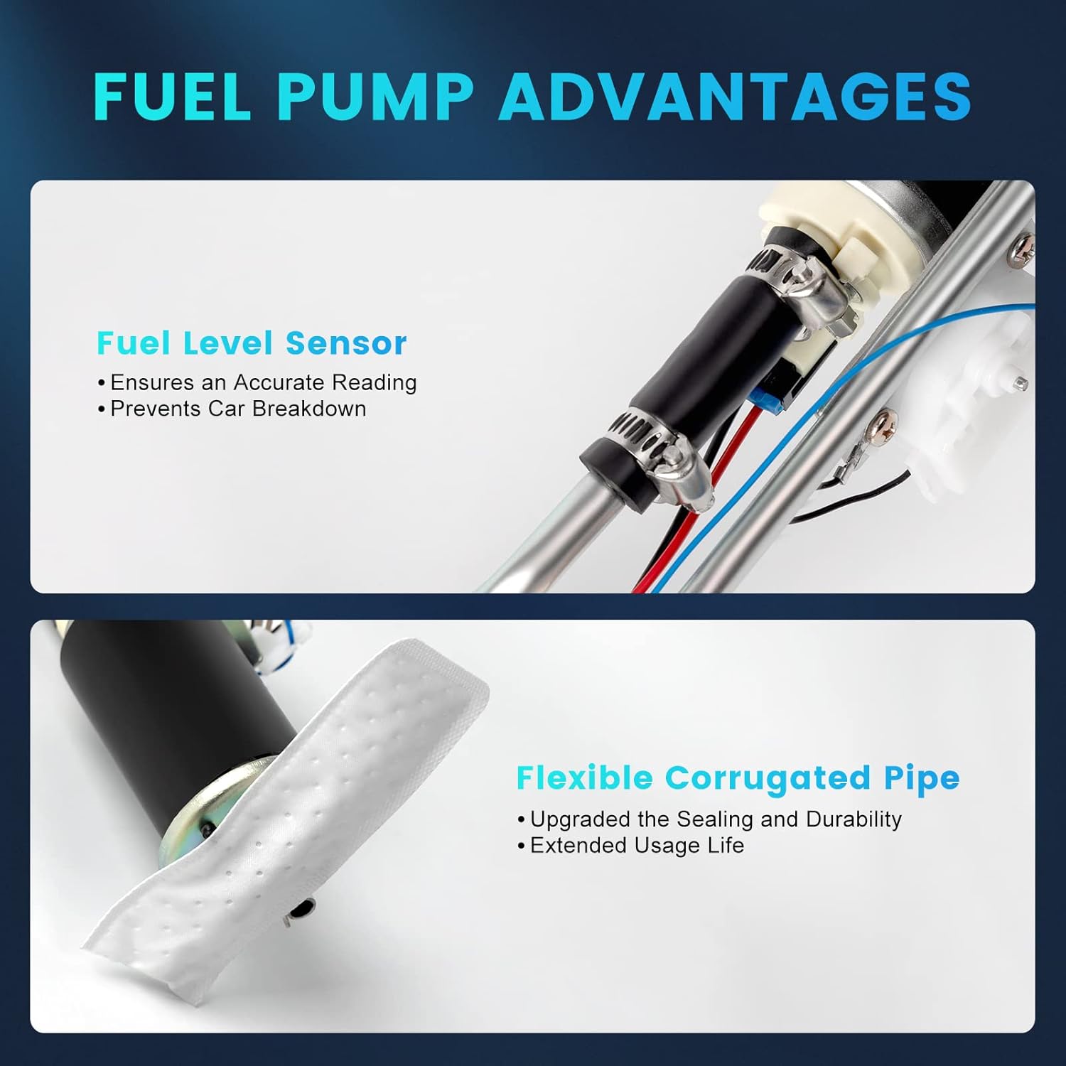 Fuel Pump E3622S Compatible with 1996 1997 Chevy C1500 C2500 C3500 K1500 K2500 K3500 GMC C1500 C2500 C3500 K1500 K2500 K3500 4.3L 5.0L 5.7L 7.4L, Easy Assembly Enhanced Electric Turbo Pump