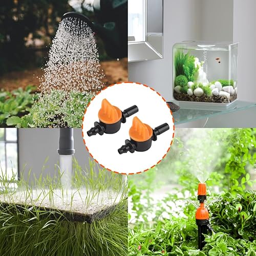 Miniatura 4 de Lwuey Válvula de cierre de tubo de goteo de 14 de pulgada, interruptor de acoplamiento de riego de tubería universal, adaptador de tubo de manguera