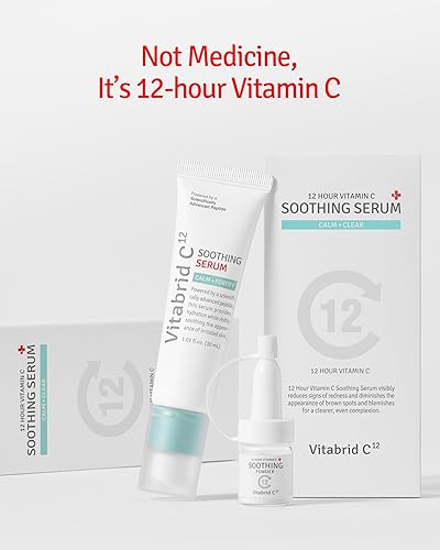 Miniatura 7 de VITABRID C12 Suero calmante de vitamina C de 12 horas para acné y piel sensible propensa a imperfecciones, mejora el sebo, los poros y el