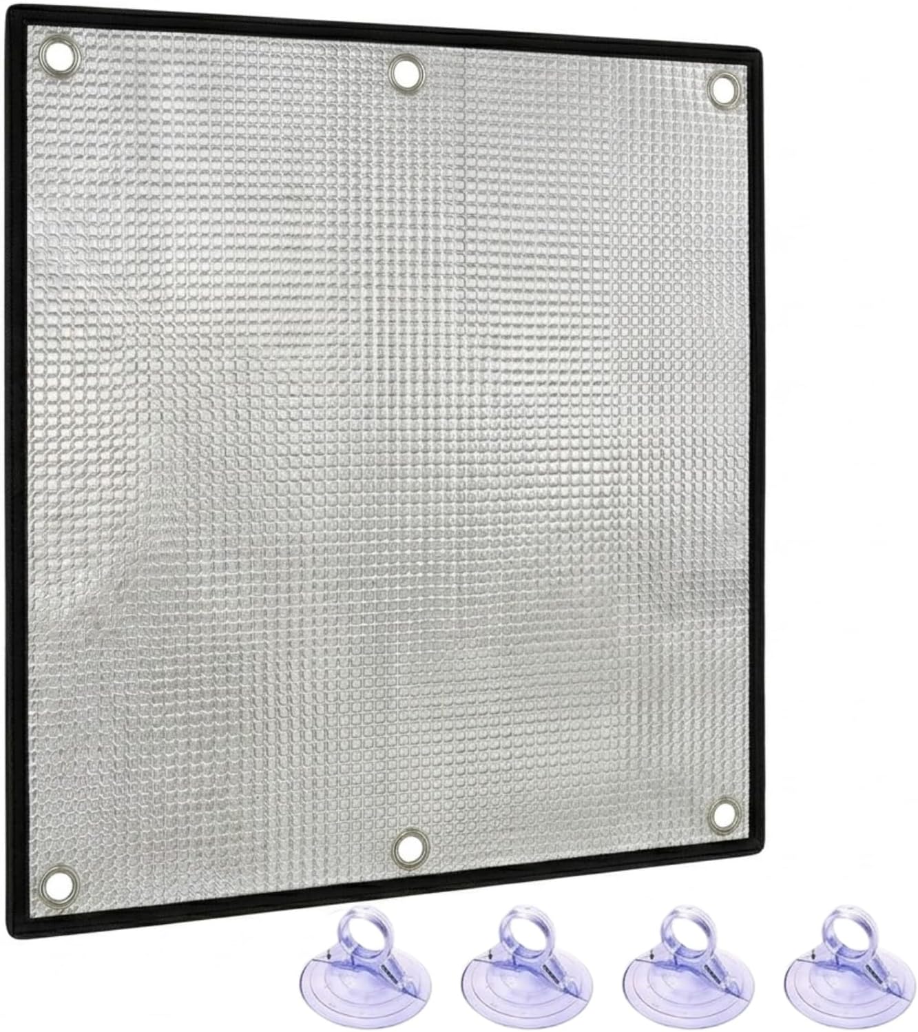 Window Film Insulation for Summer Heat, 8mm Double-Sided Aluminum Foil Heat Reflective Blackout Window Cover with Suction Cups for Home, RV, Sunroom, Privacy Shade(120x180cm/47.2" x70.9)