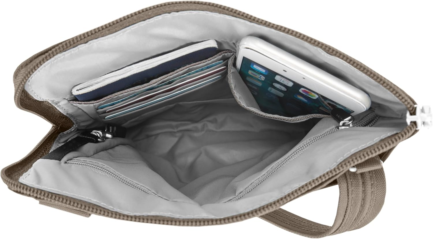 Travelon Anti-theft Classic Slim Double Zip Crossbody - Image 9
