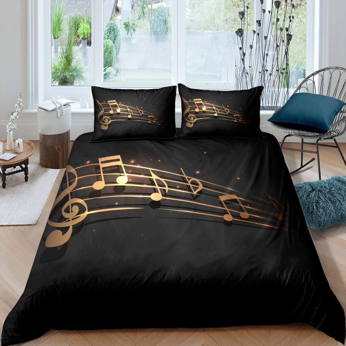 Feelyou Melody Music Comforter Cover Set Jazz Blues