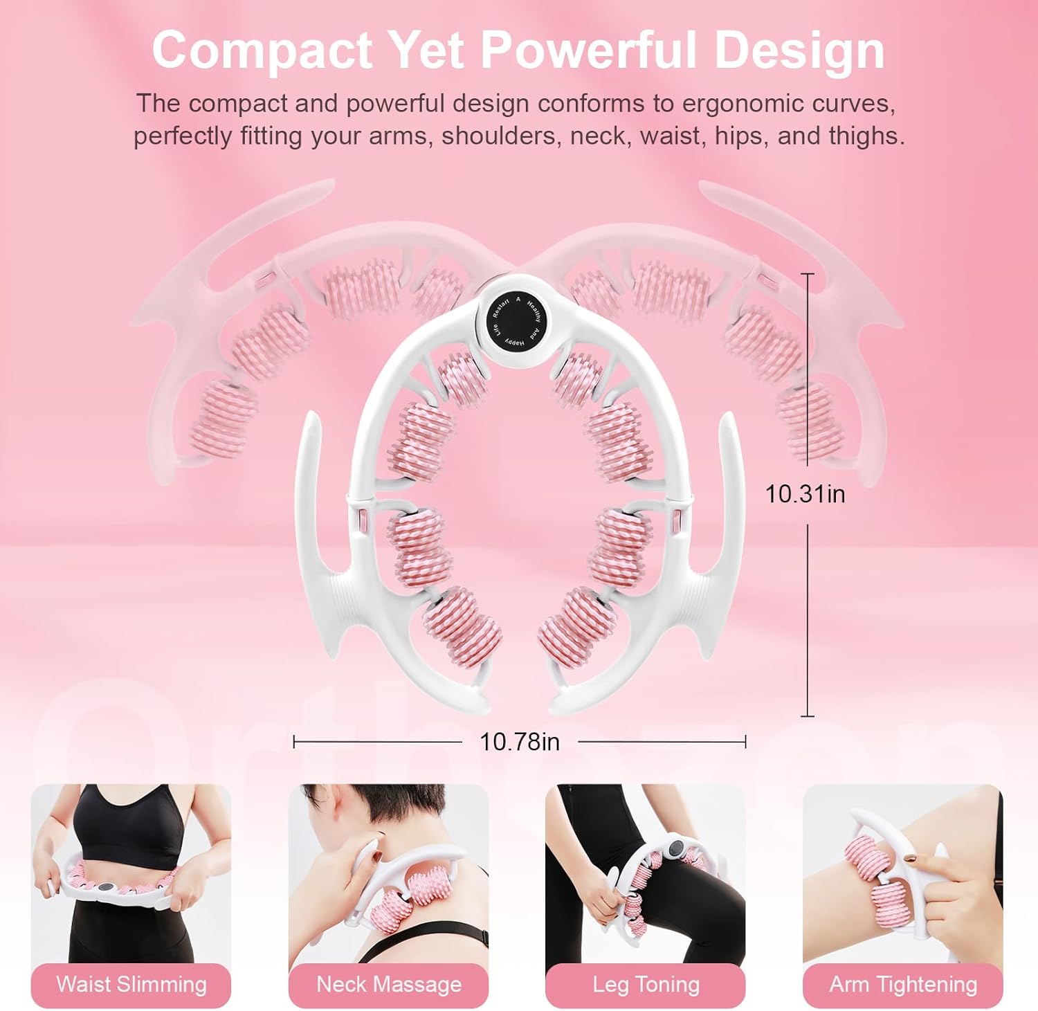 Cellulite Massage Roller, Cellulite Roller for Legs & Body, Handheld Muscle and Fascia Massager for Arms Waist Stomach, Anti Cellulite Massager Stick for Relaxation - Image 2