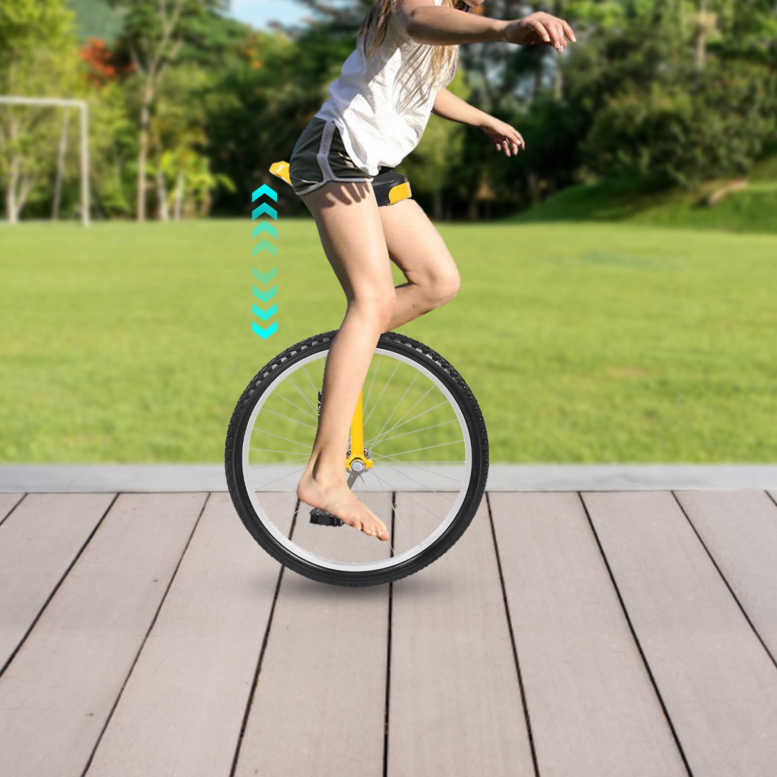 Monocycle 24 Pouces pour Le Sport, monocycle réglable, entraînement d'équilibre pour 7 à 60 Ans, Cadre en Acier au manganèse