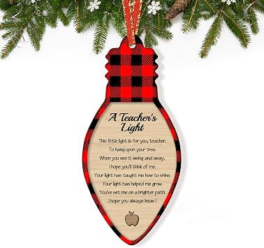 JUESMOS Teacher Christmas Ornament 2025 Teacher Appreciation Gifts for Women Teachers Ornament for Christmas Tree Thank You Gifts for Teachers from Students