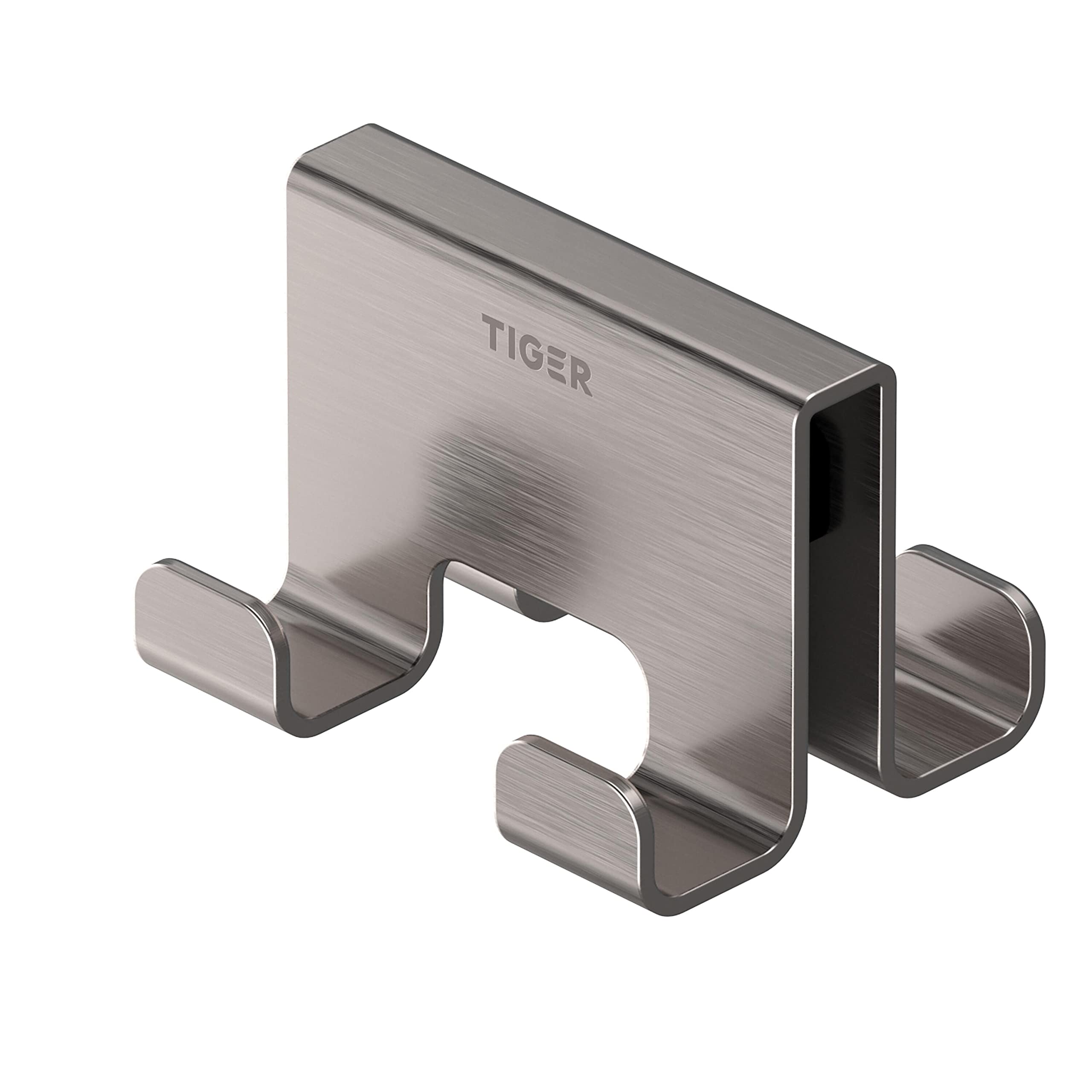 Tiger Caddy Towel Hook for Shower Enclosure 6-8 mm Double 5 6 x 7 x 5 cm Brushed — view 8