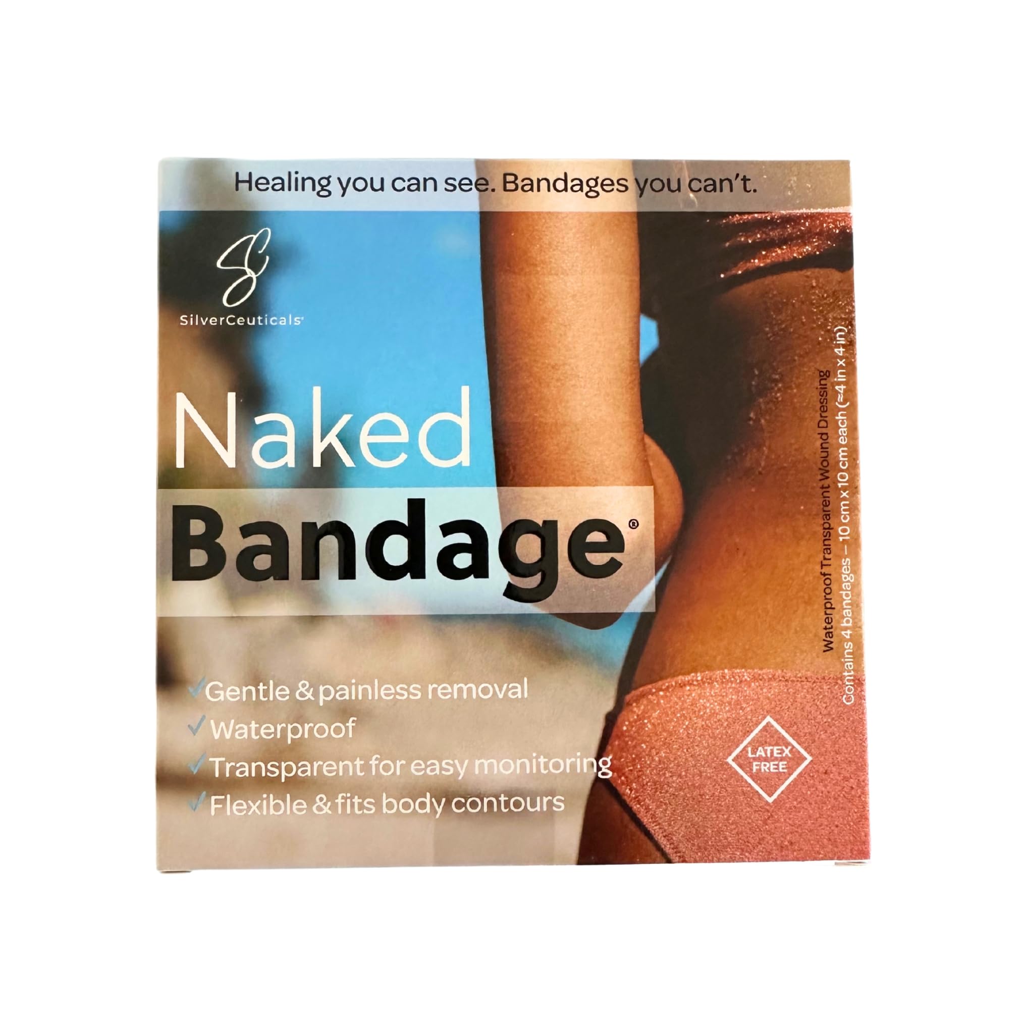 Naked Bandage - Keep Cuts Scrapes Burns & Tattoos Moist - Breathable & Transparent - Monitor Healing - Pain Free Removal - Water & Sweat Resistant -