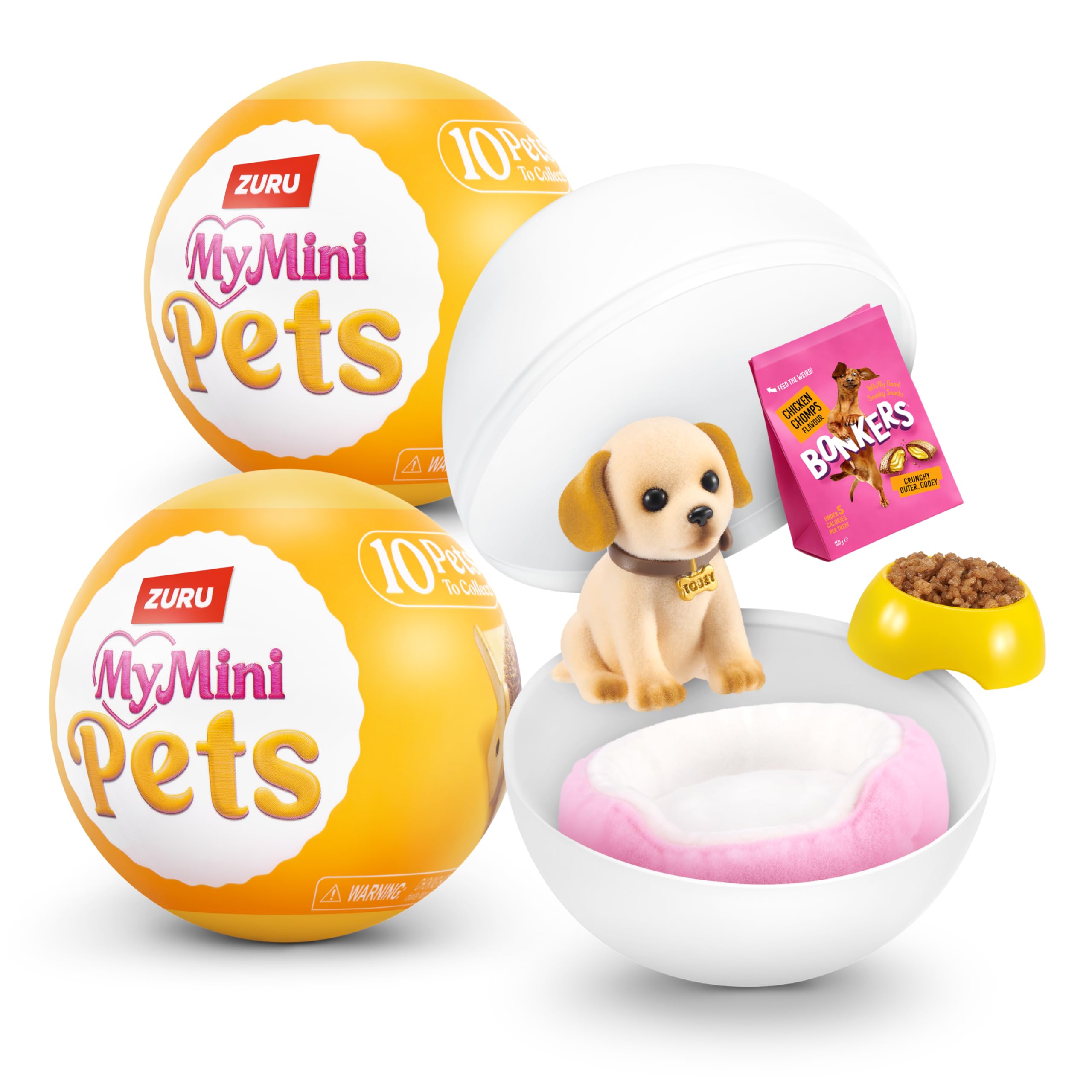 My Mini Pet Series 1 (2 PACK) by ZURU – Collectible Mystery Capsule with Miniature Pet, Home, & Accessories, Unbox Adorable Critters & Playscape for Girls & Collectors.