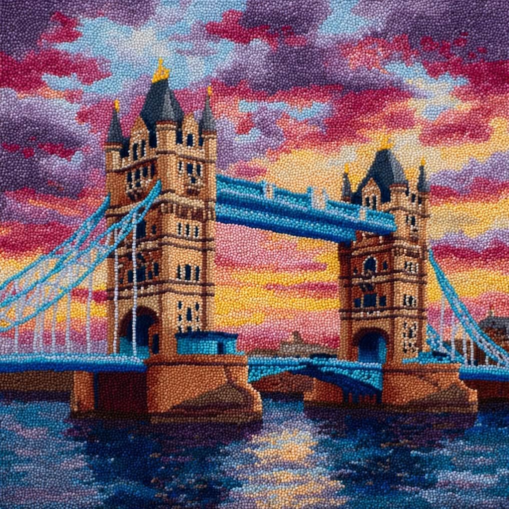 Latch Hook Pillow Kit For Adults,City Bridge 17X17In Latch Hook Kit For Pillow Cover With Instruction For Beginner Cross Stitch Sofa Cushion Cover With Crochet Yarn For Beginners And Home Decor