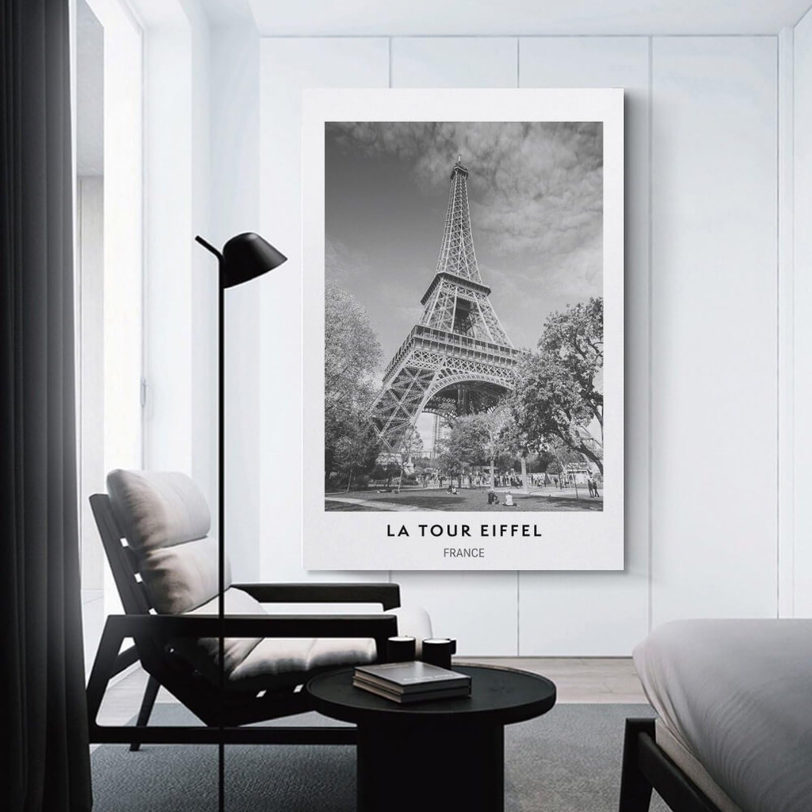 Eiffel Tower Wall Picture Print 24x36inch(60x90cm), for Calm Bedrooms, Home Corners Or Flats, Home Artwork with A Soft Interior Feel